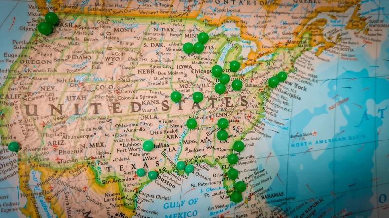 Map of the United States
